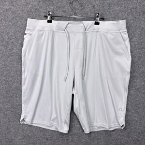 Hylete Athletic Shorts XXL Light Gray Performance Training Stretch Gym Mens